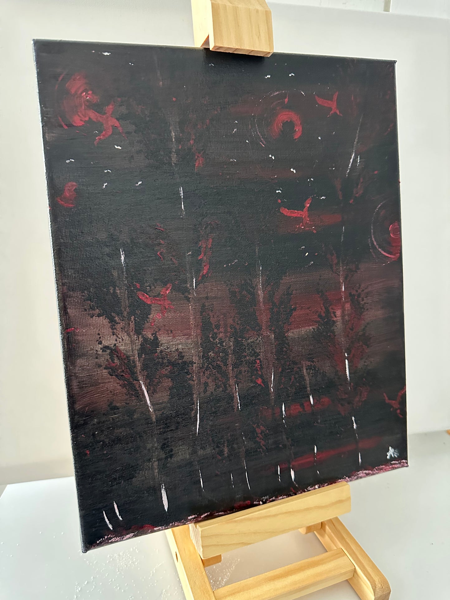 "Le bal des Esprits", acrylique sur toile (24x30cm)