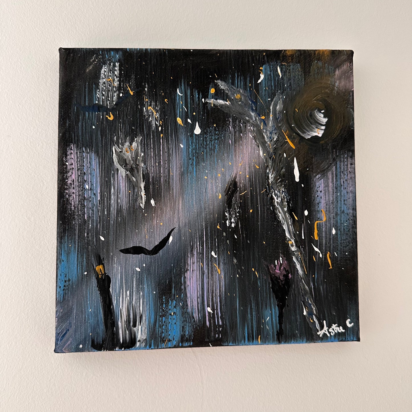 "Lux Tenebris", acrylique sur toile (20x20cm)