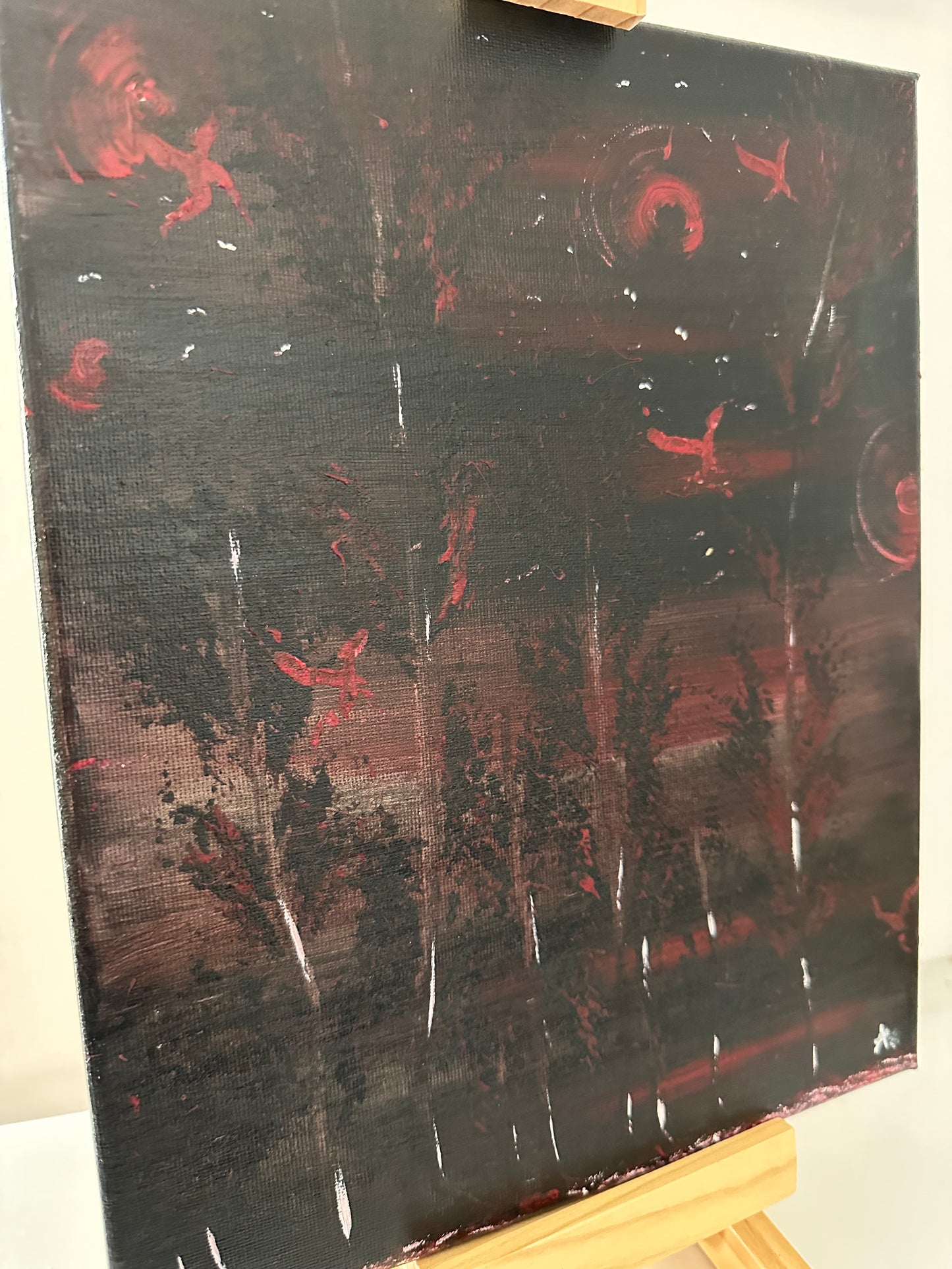 "Le bal des Esprits", acrylique sur toile (24x30cm)