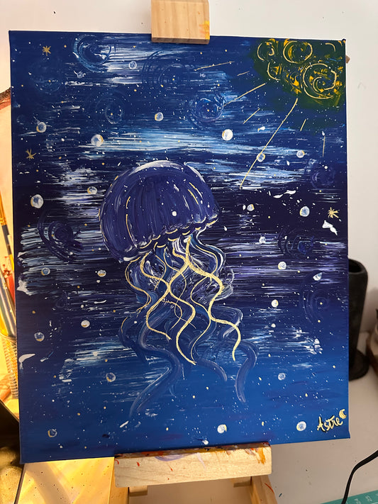 "L'appel du silence", acrylique sur toile canvas (24x30cm)