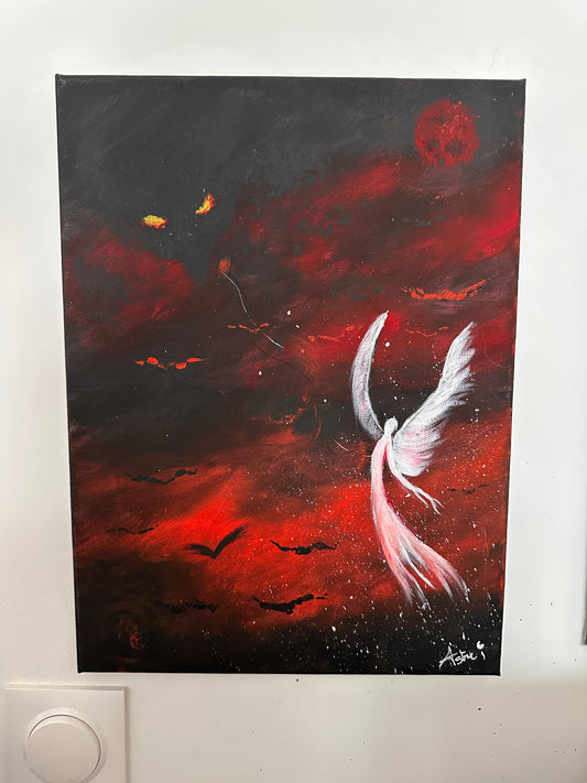 "Souffle ardent", acrylique sur toile (30x40cm)