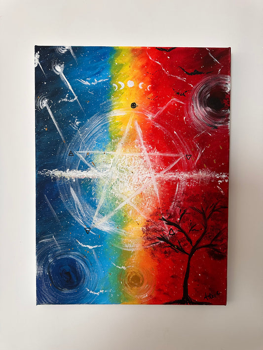 "L'alchimie du vivant", acrylique sur toile (30x40cm)