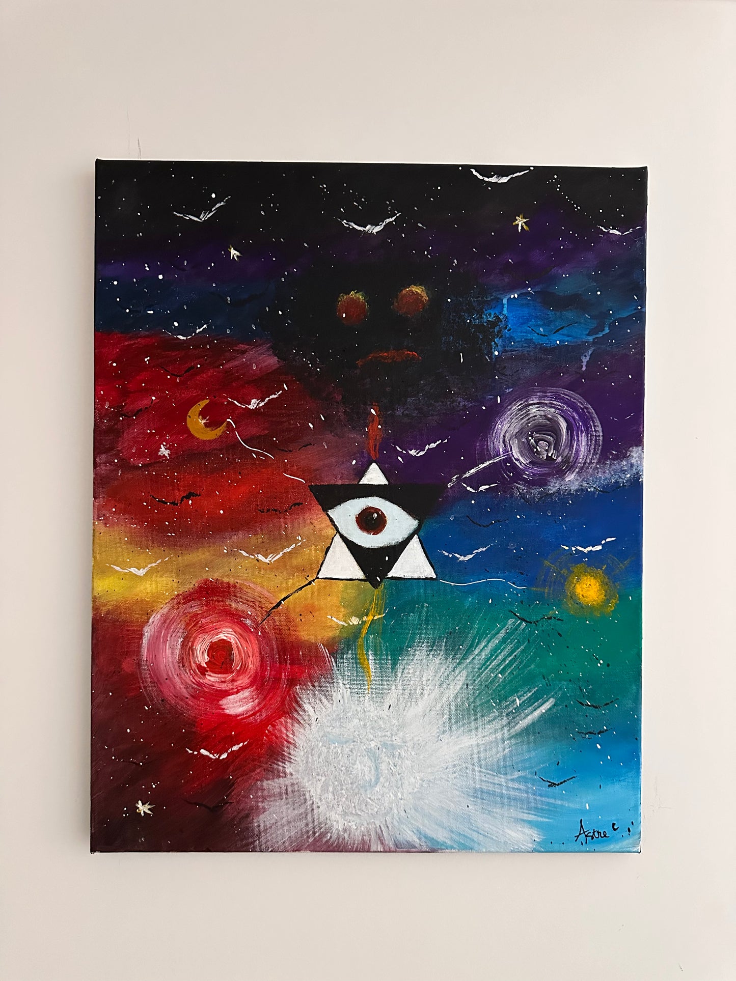 "En pleine conscience", acrylique sur toile (40x50cm)