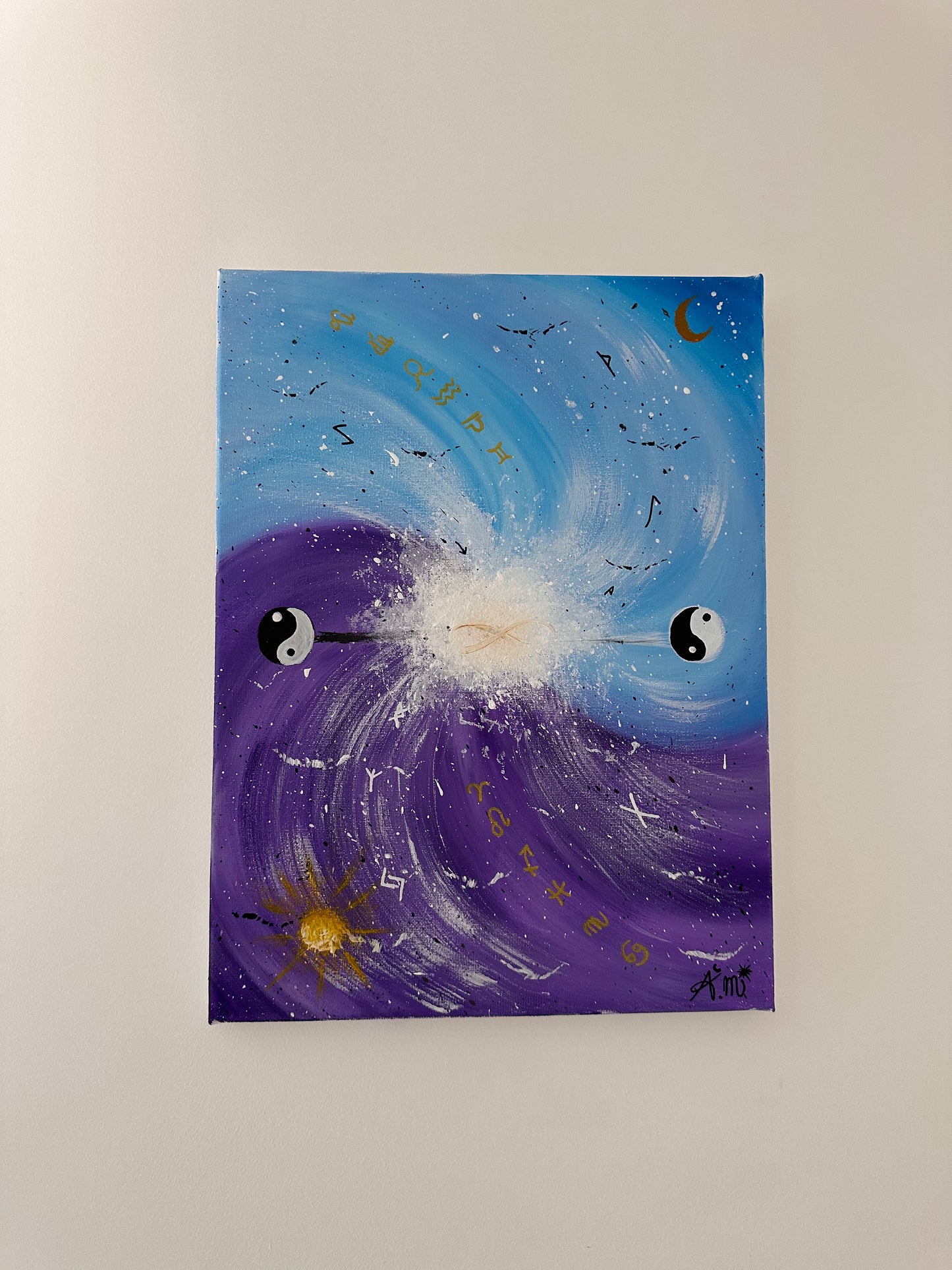 "En fusion", acrylique sur toile (30x40cm)