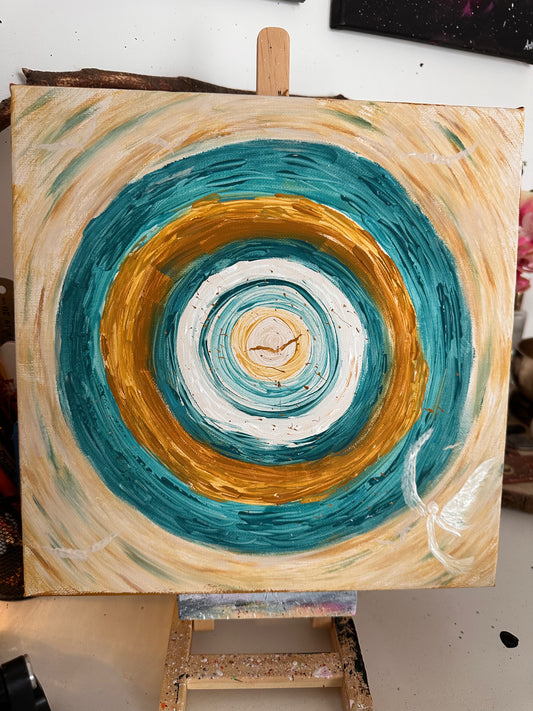 "Cercle d'essence", acrylique sur toile (29x29cm)