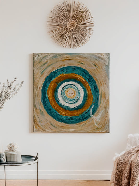 Toile alchimique, acrylique sur canva (sur-mesure)