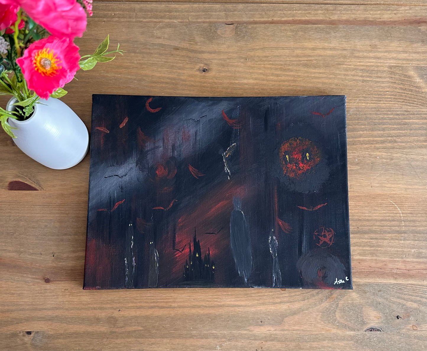 "Regnum Umbrae", acrylique sur toile (30x40cm)