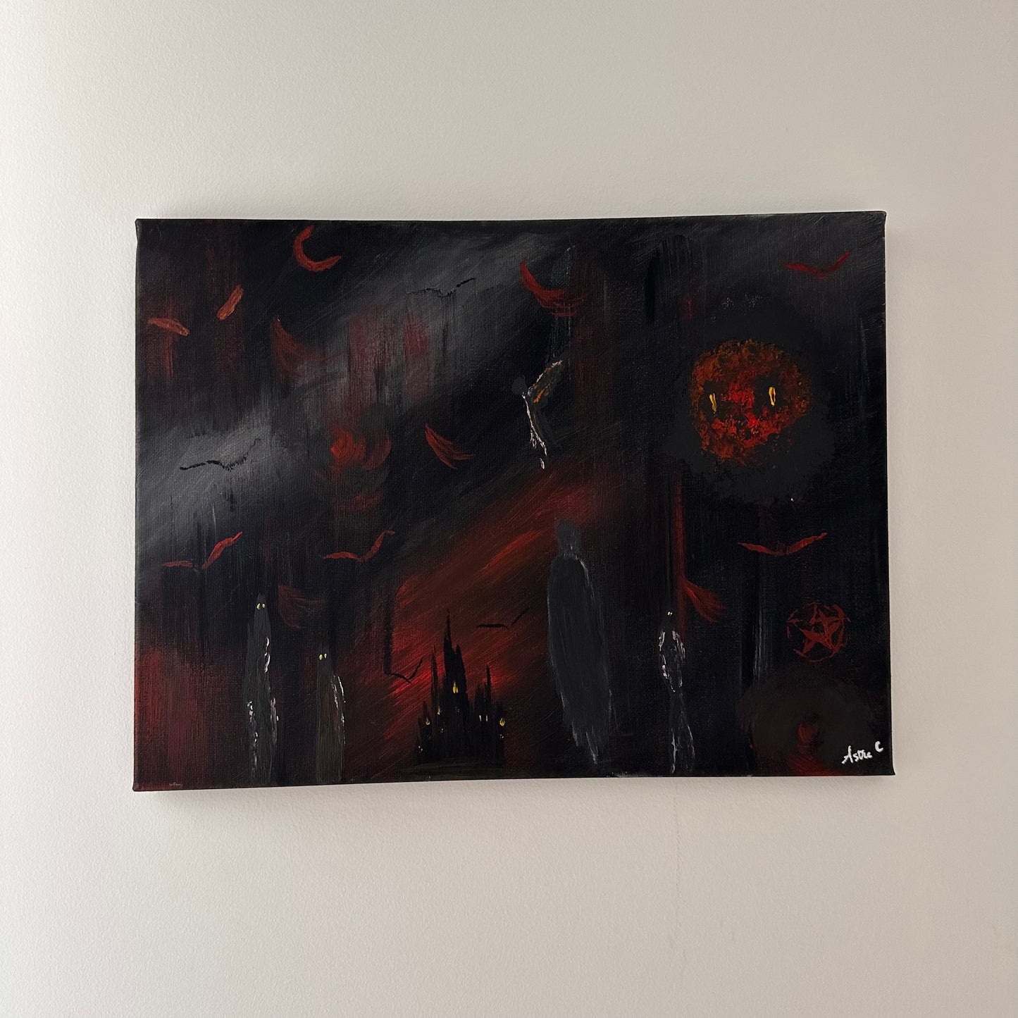 "Regnum Umbrae", acrylique sur toile (30x40cm)