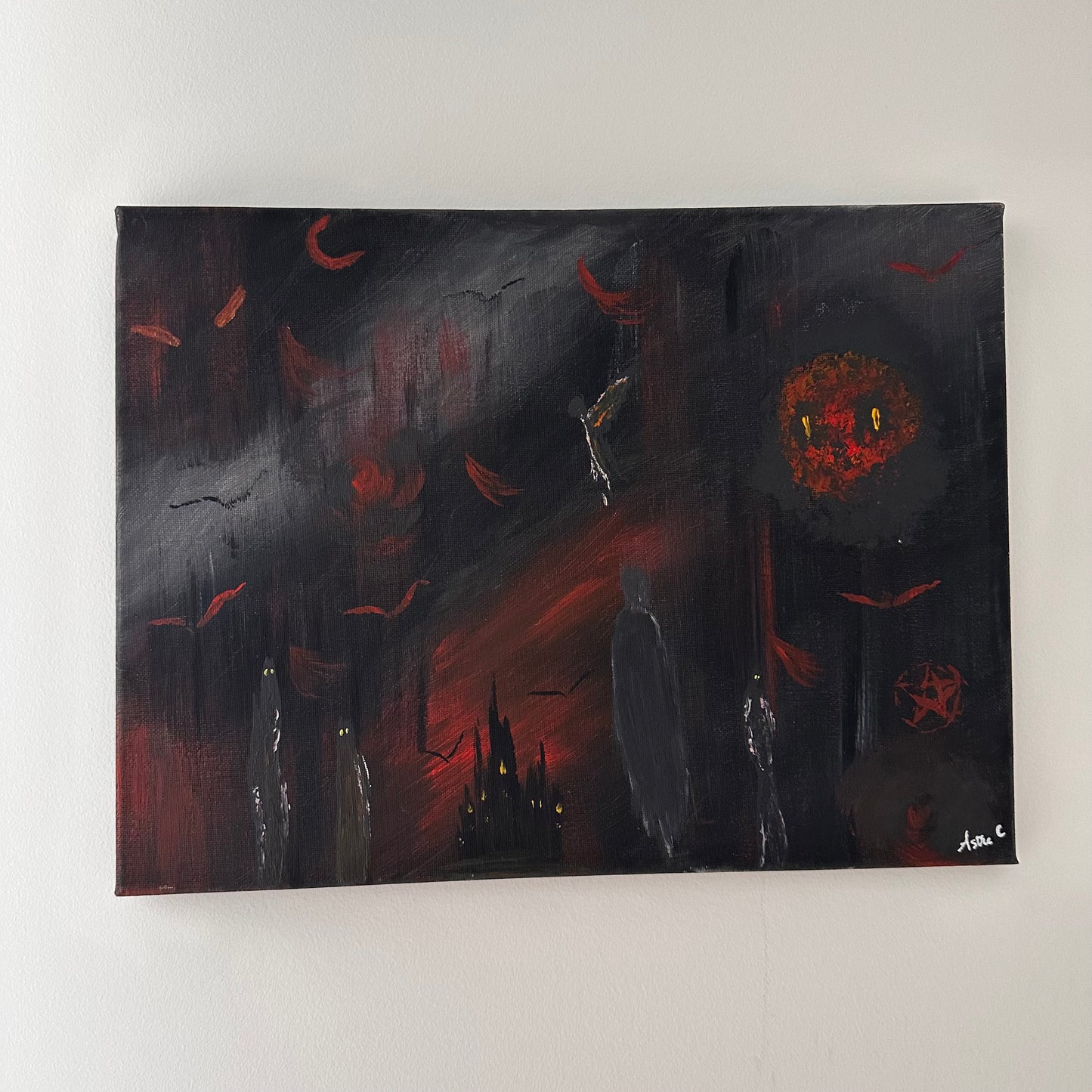"Regnum Umbrae", acrylique sur toile (30x40cm)