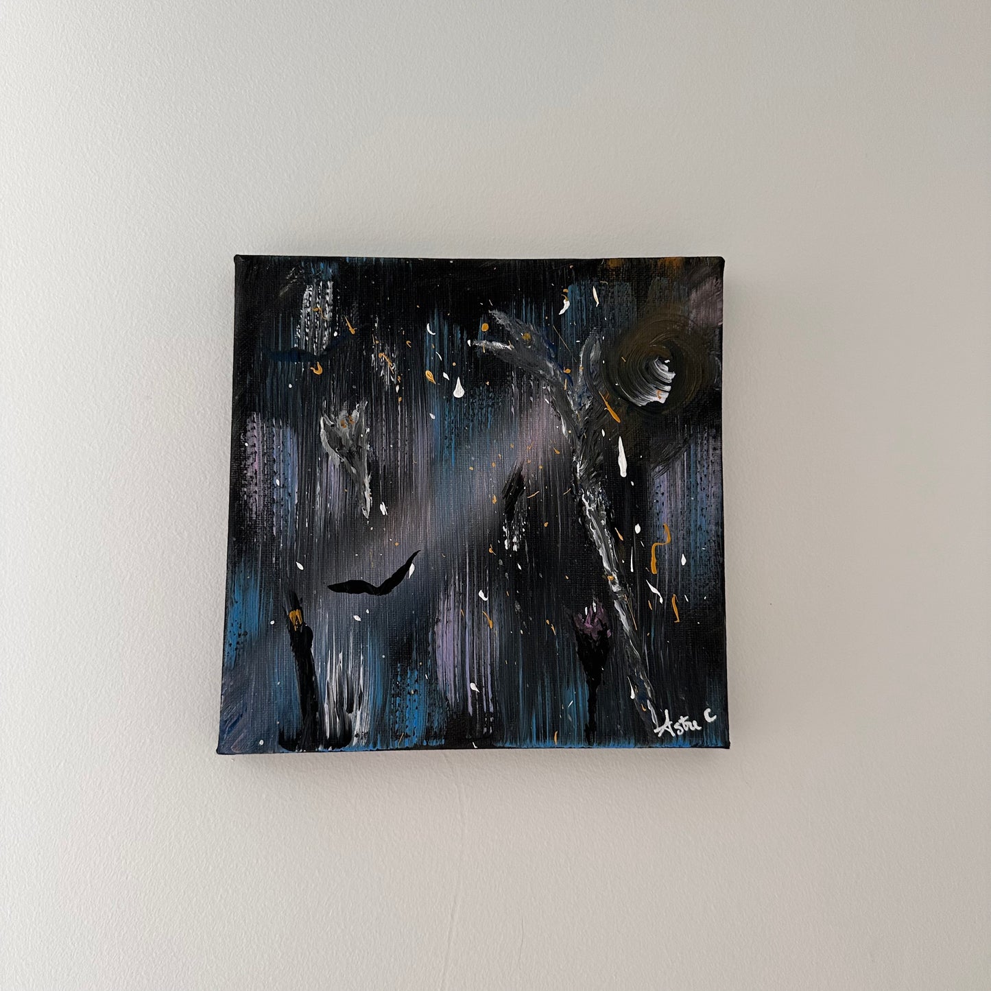"Lux Tenebris", acrylique sur toile (20x20cm)