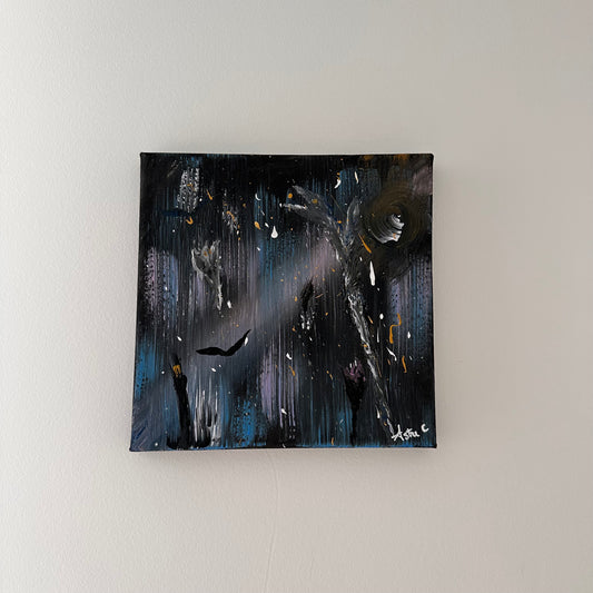 "Lux Tenebris", acrylique sur toile (20x20cm)