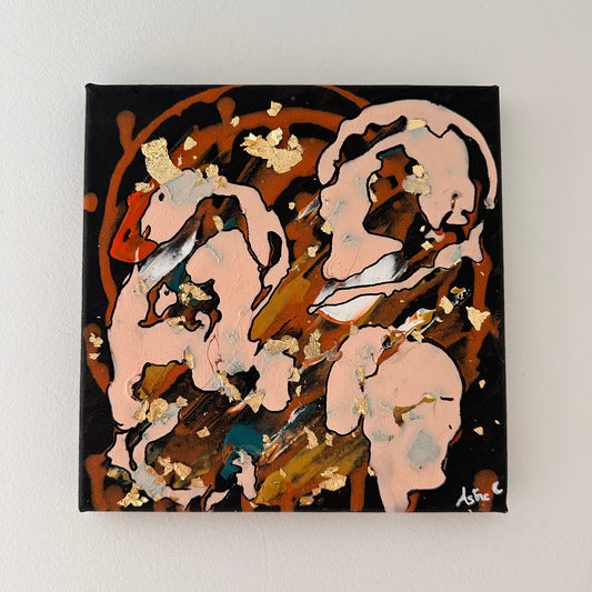 "Fragments d'Aurore", acrylique sur toile (20x20cm)