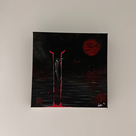 "Oculus Noctis", acrylique sur toile (29x29cm)
