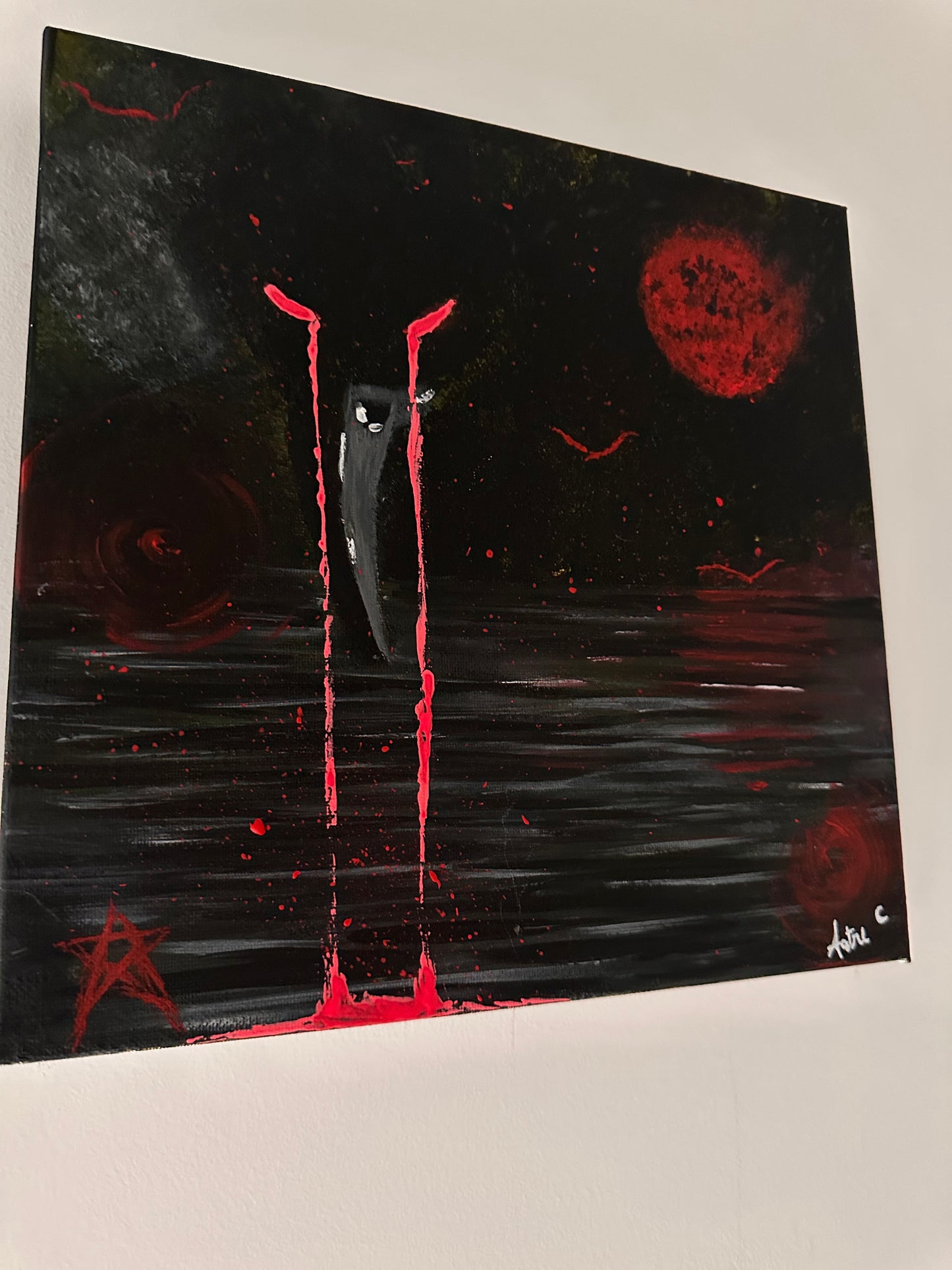 "Oculus Noctis", acrylique sur toile (29x29cm)