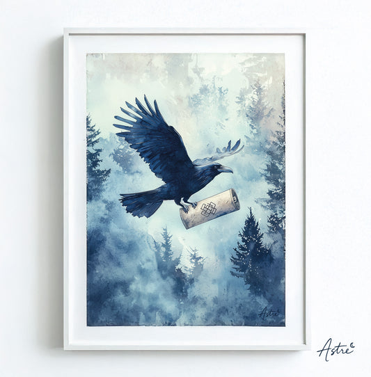 "Le messager des Mondes", illustration digitale (30x40cm)